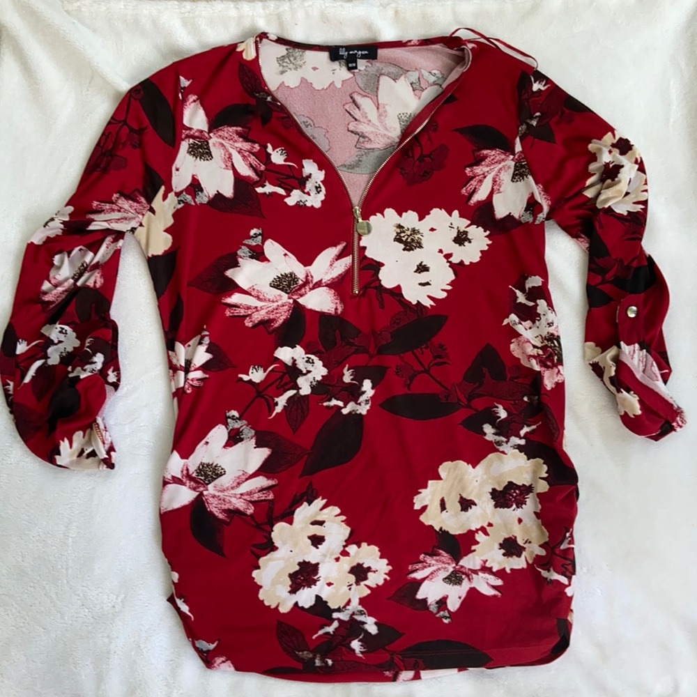 Lily Morgan floral blouse medium